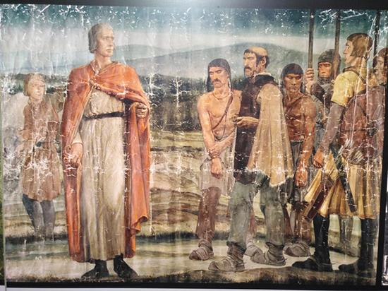 亨利一世的画像，与斯拉夫人在一起。这是纳粹时期关于亨利一世的宣传画，带有很强的时代印记。