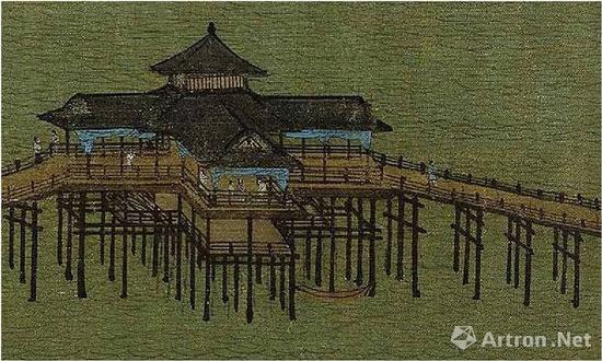 《千里江山图》中黑色的长桥